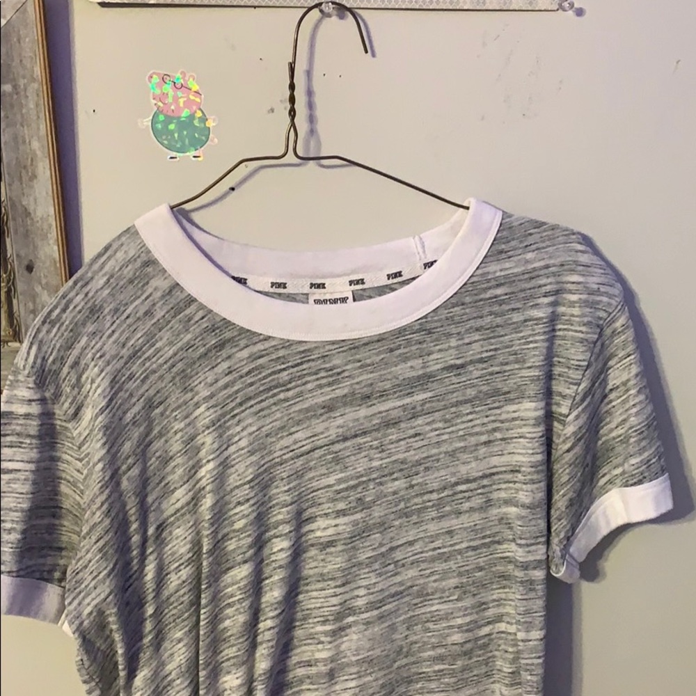 cute grey victoria secret shirt